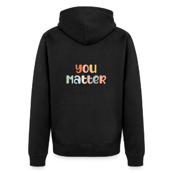 You Matter Sensibilisation à la santé mentale Maladie - Veste à capuche bio Premium Unisexe - noir - Dos - Nico (187cm)