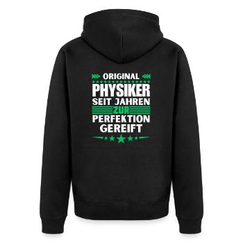 Les physiciens ont mûri jusqu’à la perfection - Veste à capuche bio Premium Unisexe - noir - Dos - Nico (187cm)