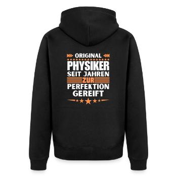 Les physiciens ont mûri jusqu’à la perfection - Veste à capuche bio Premium Unisexe - noir - Dos - Nico (187cm)