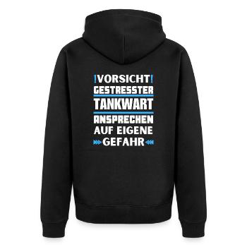 Ne parlez pas à un pompiste stressé ! - Veste à capuche bio Premium Unisexe - noir - Dos - Nico (187cm)