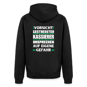 Ne parlez pas à une caissière stressée ! - Veste à capuche bio Premium Unisexe - noir - Dos - Nico (187cm)