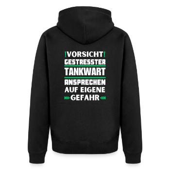 Ne parlez pas à un pompiste stressé ! - Veste à capuche bio Premium Unisexe - noir - Dos - Nico (187cm)