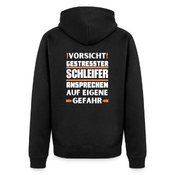 Ne parlez pas à un broyeur stressé ! - Veste à capuche bio Premium Unisexe - noir - Dos - Nico (187cm)