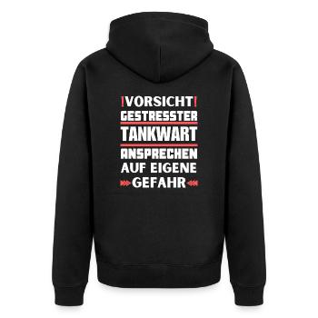 Ne parlez pas à un pompiste stressé ! - Veste à capuche bio Premium Unisexe - noir - Dos - Nico (187cm)