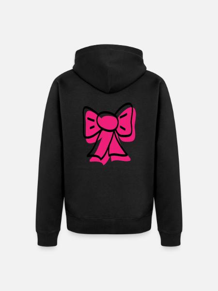 Ruban rose - Veste à capuche bio Premium Unisexe - noir