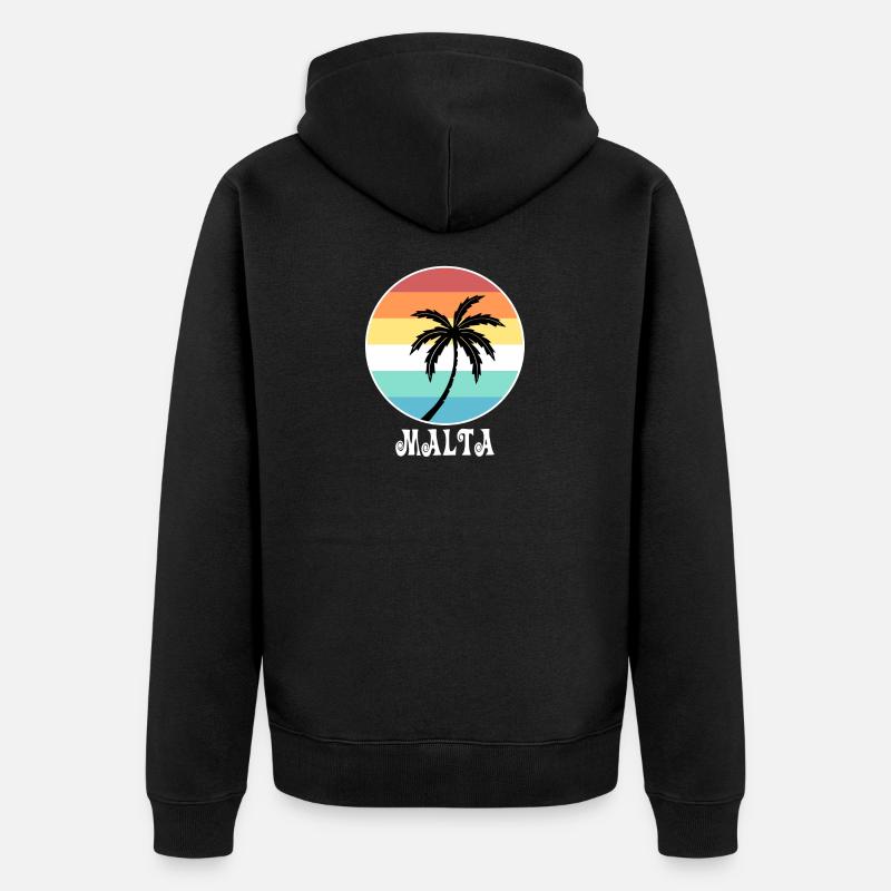 Malte - Veste à capuche bio Premium Unisexe - noir