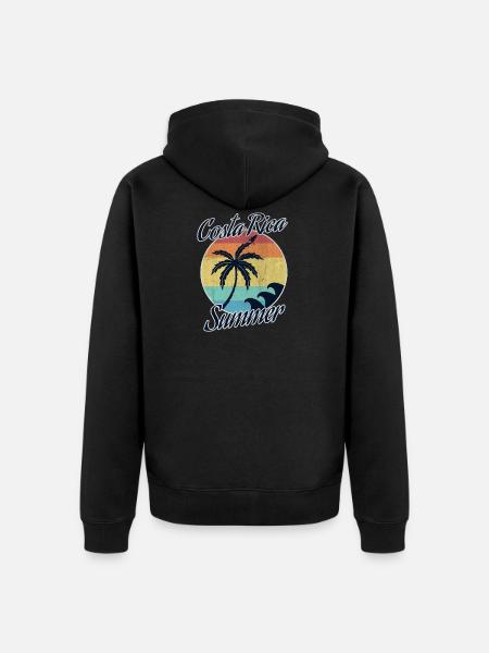 Costa Rica - Unisex Premium Bio Zip Hoodie - Schwarz