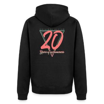 20 Twenty Twenty - Unisex Premium Organic Zip Hoodie - black - Back - Nico (187cm)