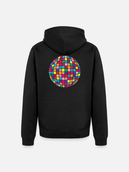 Disco / Disco - Unisex Premium Organic Zip Hoodie - black