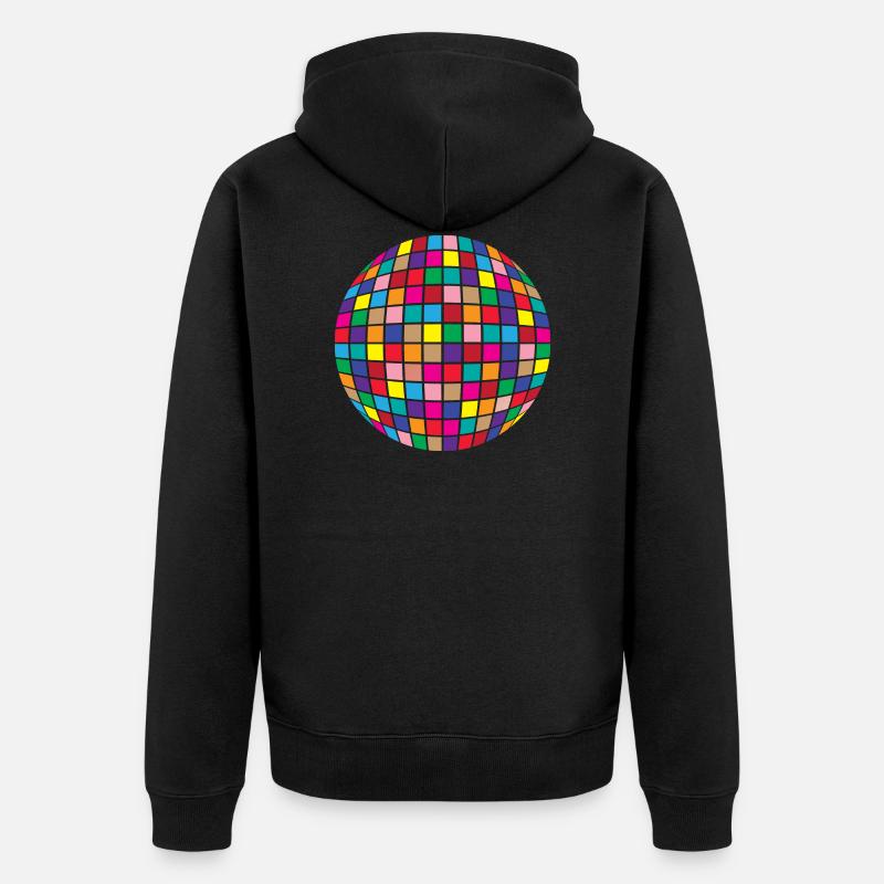 Disco / Disco - Unisex Premium Bio Zip Hoodie - Schwarz