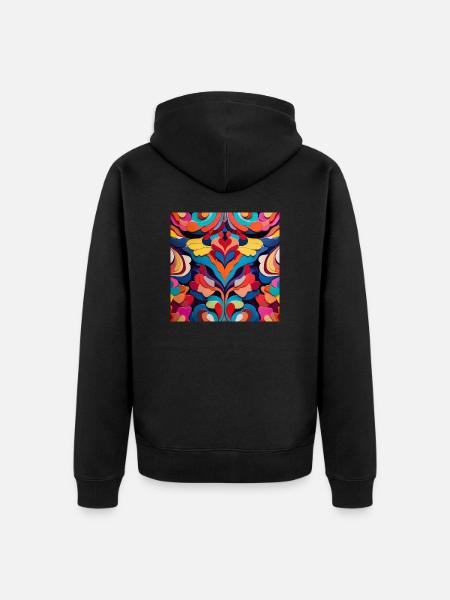 Abstract Pattern - Unisex Premium Organic Zip Hoodie - black