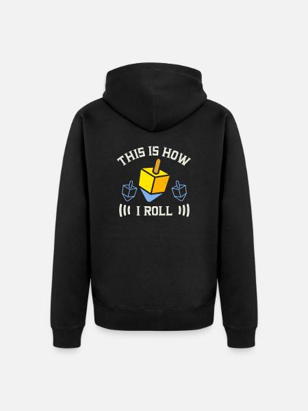 Gift for Jewish Celebrations and Remembrance Days - Unisex Premium Organic Zip Hoodie - black