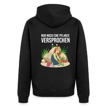 Gärtner Garten Gartenarbeit Gartenarbeit Gartenbau - Unisex Premium Bio Zip Hoodie - Schwarz - Hinten - Nico (187cm)