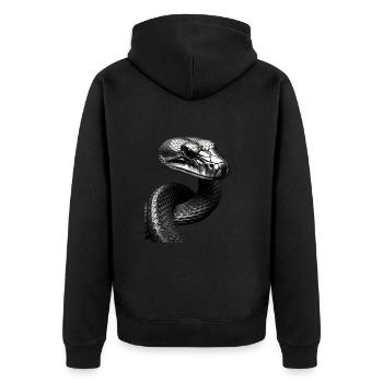 Cobra métallique - Veste à capuche bio Premium Unisexe - noir - Dos - Nico (187cm)
