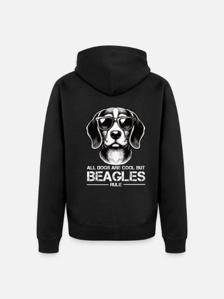 Tous les chiens sont des beagles cool Beagle propriétaires de beagles Beagles - Veste à capuche bio Premium Unisexe - noir