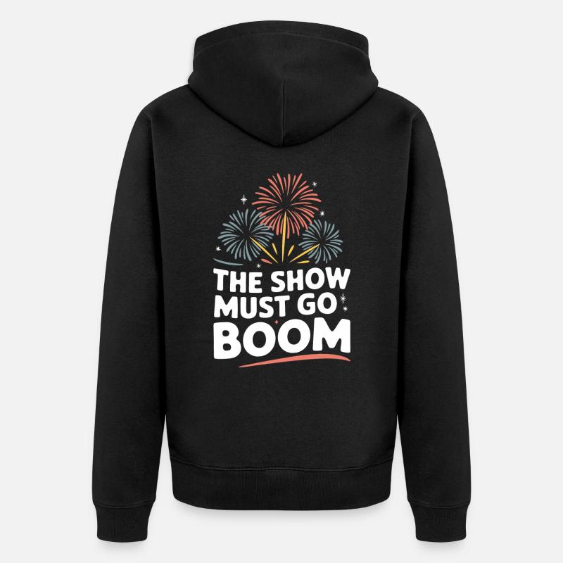 Pyrotechnie Feux d’artifice Pyrotechnie - Veste à capuche bio Premium Unisexe - noir