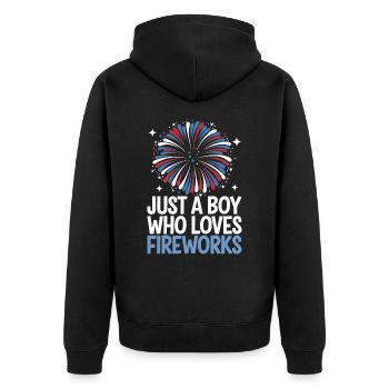 Pyrotechnie Feux d’artifice Pyrotechnie - Veste à capuche bio Premium Unisexe - noir - Dos - Nico (187cm)