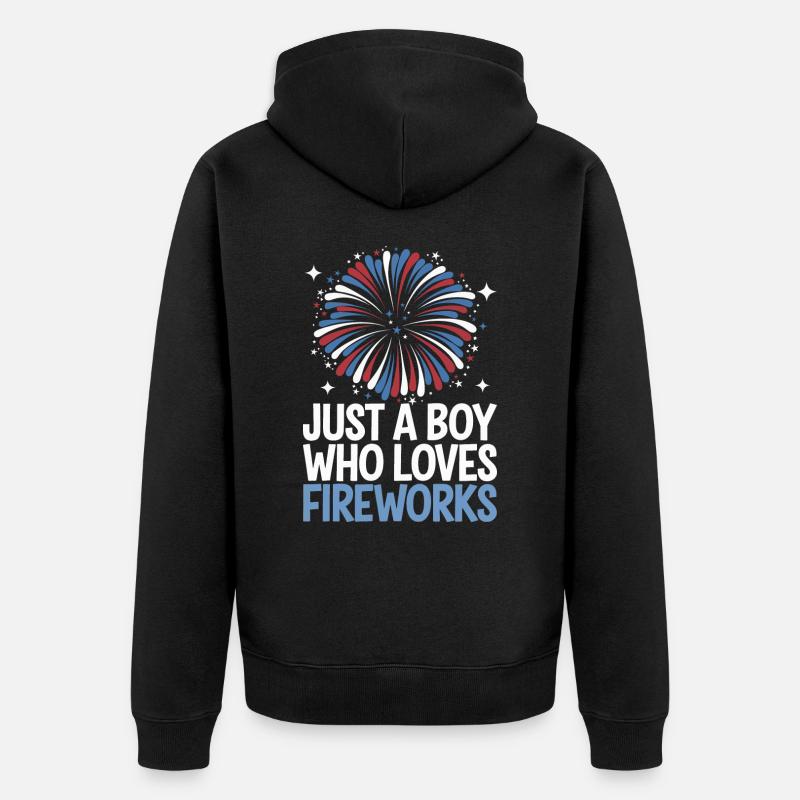 Pyrotechnics Fireworks Pyrotechnics - Unisex Premium Organic Zip Hoodie - black