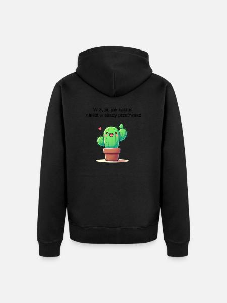 cactus - Unisex Premium Organic Zip Hoodie - black