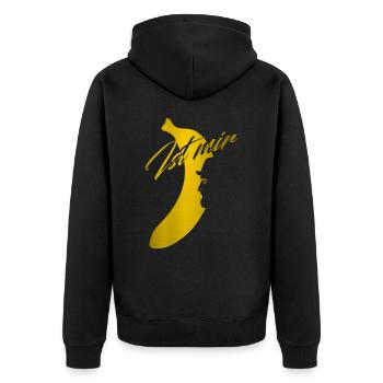 La banane est-elle pour moi ? - Veste à capuche bio Premium Unisexe - noir - Dos - Nico (187cm)