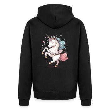 Danser sur les nuages - Veste à capuche bio Premium Unisexe - noir - Dos - Nico (187cm)