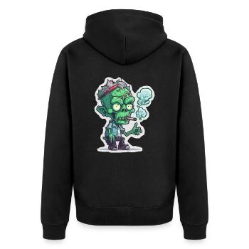 Pause fumée zombie - Veste à capuche bio Premium Unisexe - noir - Dos - Nico (187cm)
