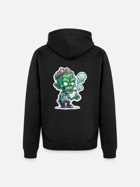 Pause fumée zombie - Veste à capuche bio Premium Unisexe - noir