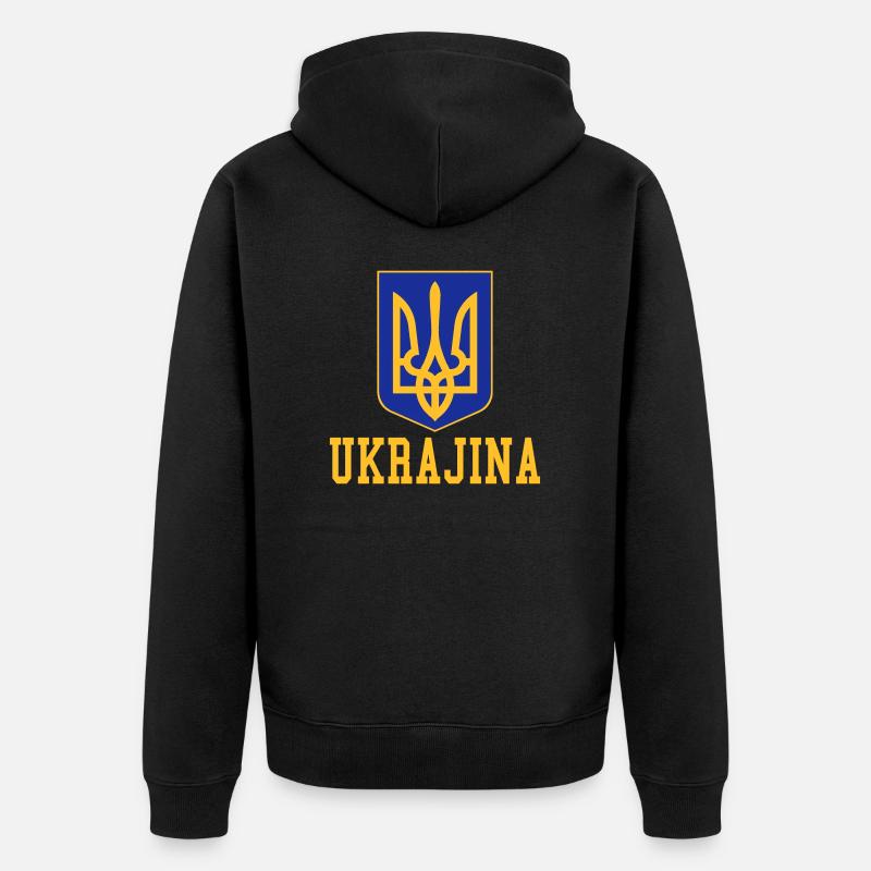Ukraine - Veste à capuche bio Premium Unisexe - noir