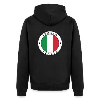 Italia - Veste à capuche bio Premium Unisexe - noir - Dos - Nico (187cm)