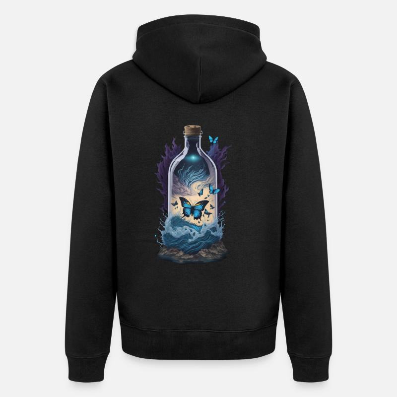 Papillon - Veste à capuche bio Premium Unisexe - noir