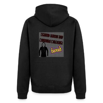 Bring mich zu deinem Dealer - Unisex Premium Bio Zip Hoodie - Schwarz - Hinten - Nico (187cm)