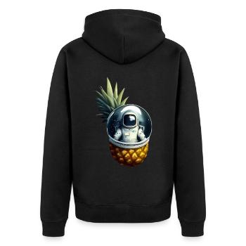 Astronaute à l’ananas - Veste à capuche bio Premium Unisexe - noir - Dos - Nico (187cm)