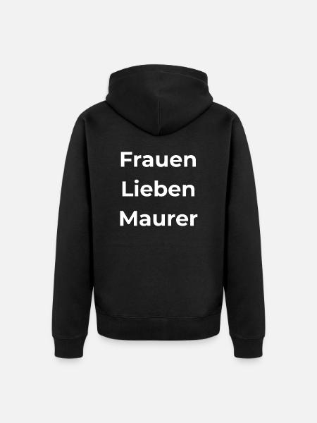 Frauen Lieben Maurer - Unisex Premium Bio Zip Hoodie - Schwarz