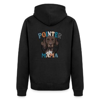 German Shorthaired Pointer Mom GSP Dogs Wilsigns - Unisex Premium Organic Zip Hoodie - black - Back - Nico (187cm)
