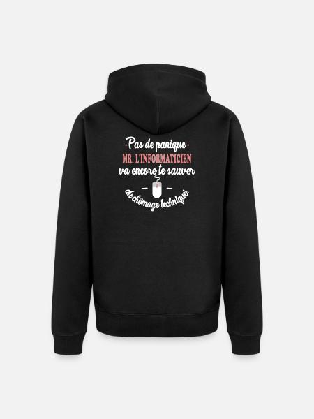 Mr. informaticien - Veste à capuche bio Premium Unisexe - noir