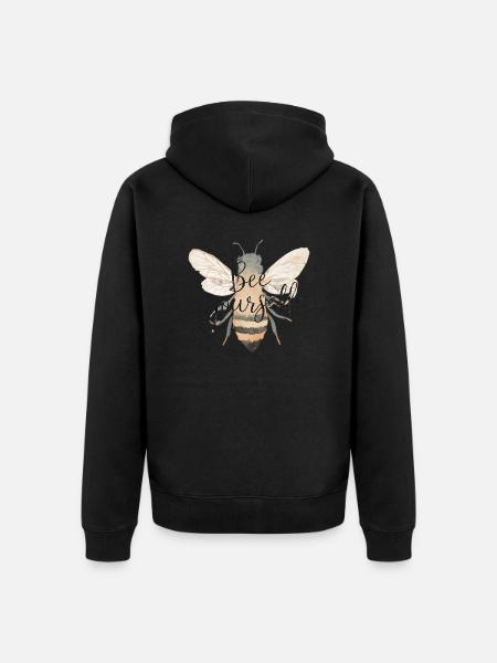 Bee Yourself - Unisex Premium Bio Zip Hoodie - Schwarz