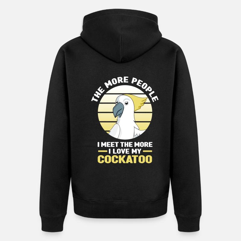 Kakadu - Unisex Premium Bio Zip Hoodie - Schwarz