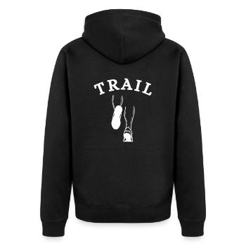 trail, trail running, courir - Veste à capuche bio Premium Unisexe - noir - Dos - Nico (187cm)