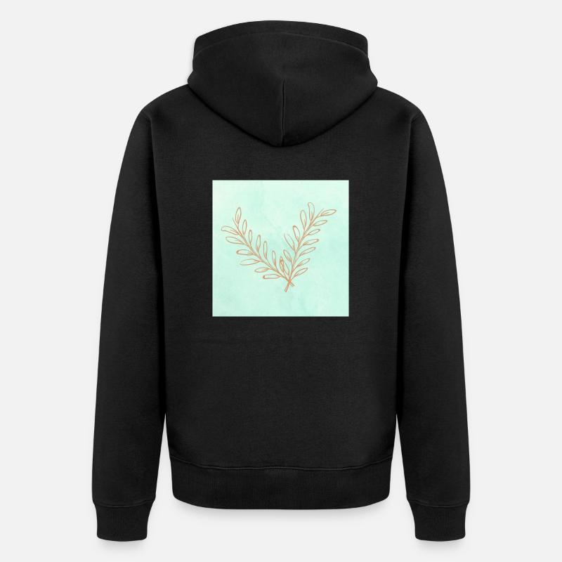 fleur - Veste à capuche bio Premium Unisexe - noir