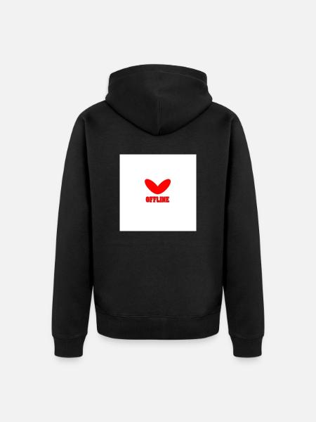 Offline 1st Collection - Unisex Premium Organic Zip Hoodie - black