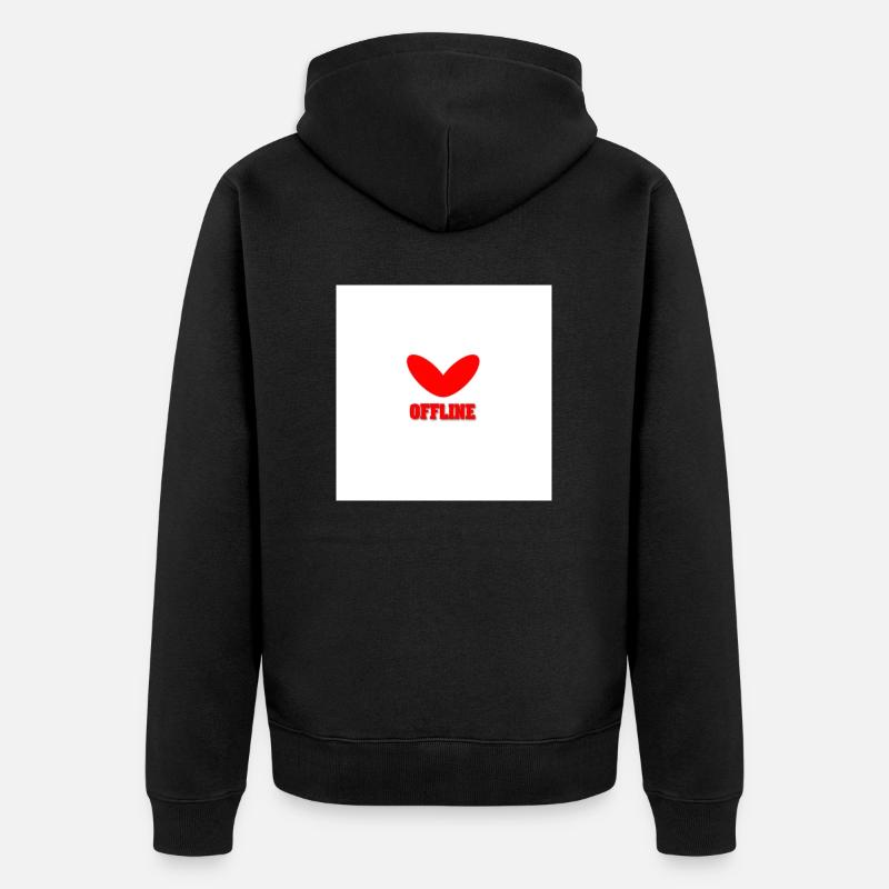 Offline 1st Collection - Unisex Premium Bio Zip Hoodie - Schwarz