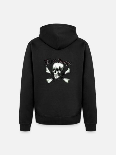Skull - Unisex Premium Bio Zip Hoodie - Schwarz
