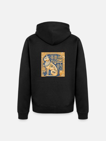 Egypy cat board - Unisex Premium Organic Zip Hoodie - black