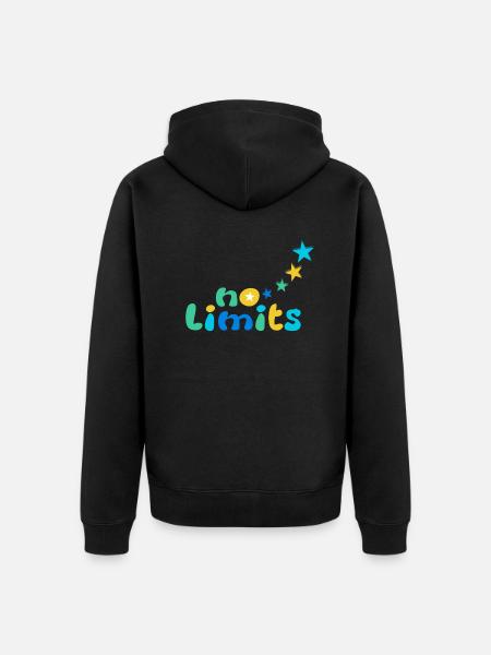 No limits Blue-Green - Unisex Premium Organic Zip Hoodie - black