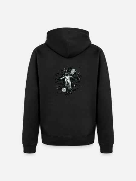 Astronaut - Unisex Premium Organic Zip Hoodie - black