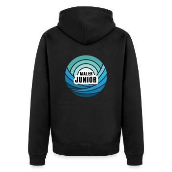 Maler Junior Nachfolger Sohn Kind Junge Nachwuchs - Unisex Premium Bio Zip Hoodie - Schwarz - Hinten - Nico (187cm)