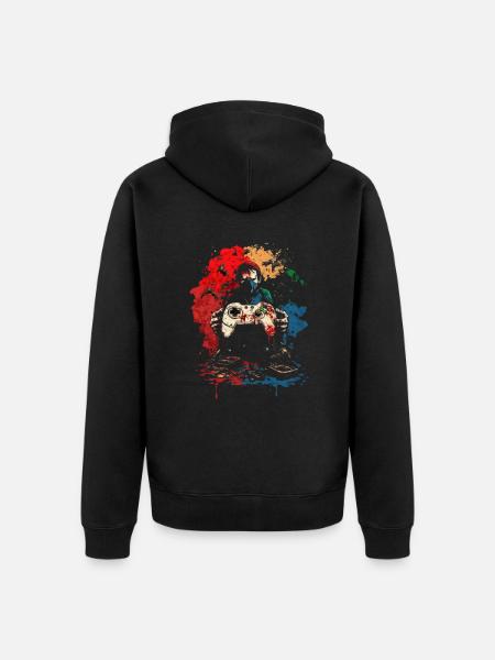Gaming - Unisex Premium Bio Zip Hoodie - Schwarz
