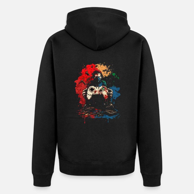 Gioco - Felpa con cappuccio ecologica premium unisex - nero