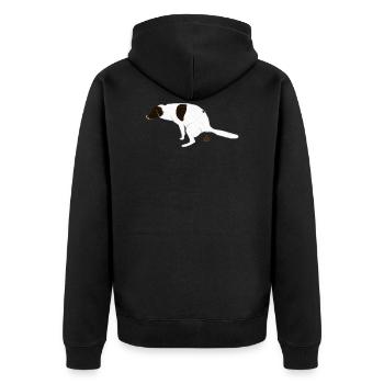 English Pointer chien à son magasin I - Veste à capuche bio Premium Unisexe - noir - Dos - Nico (187cm)