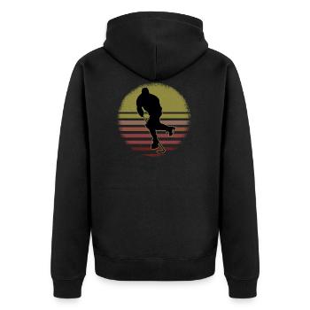 Hockey hockey hockey club joueur club de hockey - Veste à capuche bio Premium Unisexe - noir - Dos - Nico (187cm)
